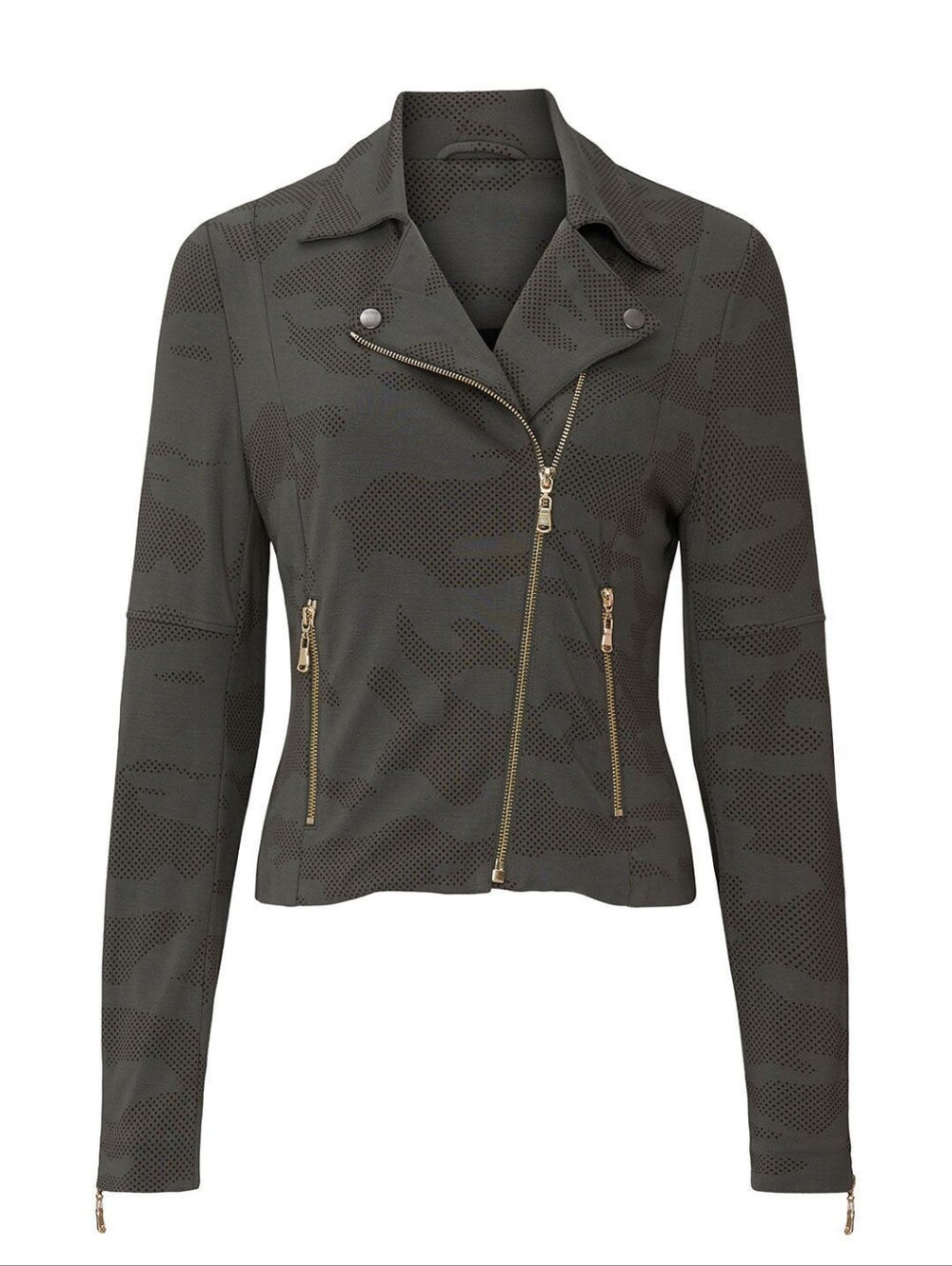 Tart Collections Perforated Camo Moto Jacket